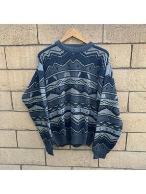 Vintage Y2K Blue grandpa sweater | size L